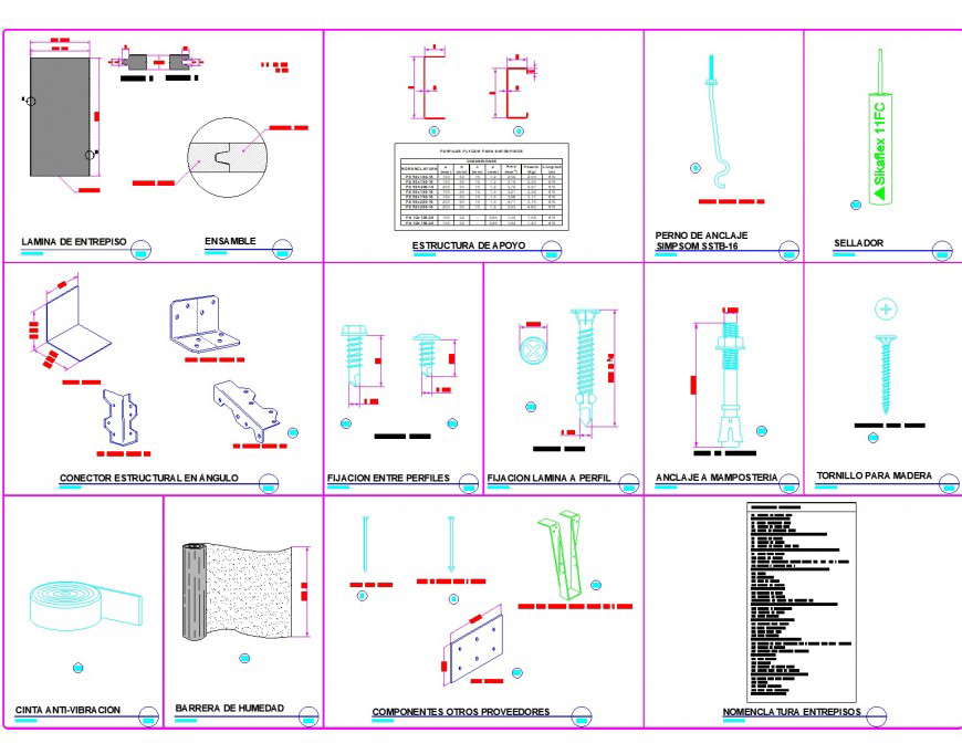 Mezzanines plan and elevation dwg file