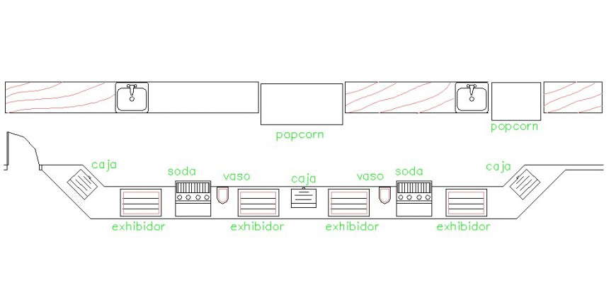 Miscellaneous kitchen desk and kitchen furniture blocks dwg file