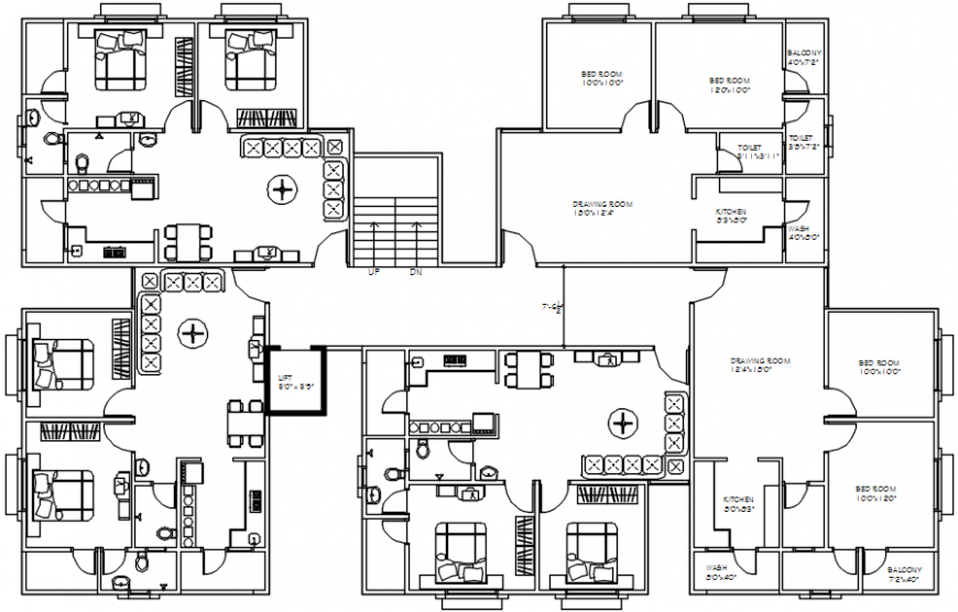 Modern house top view model detailing