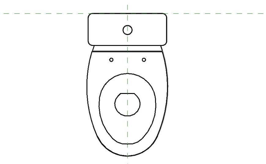 Modern sitting toilet detail 2d view sanitary block layout Revit file