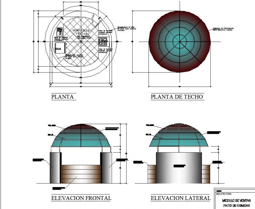 Module of kitchen design in dwg file.