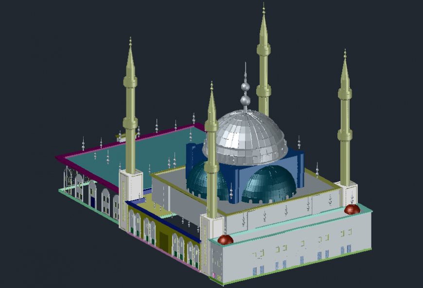 Mosque 3d concept exterior