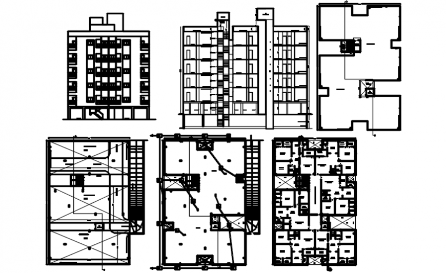 Multi family housing top view plan detail