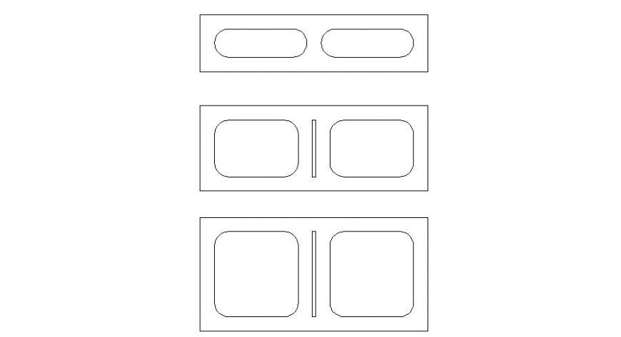 Table Top View and Elevation CAD Blocks in DWG File