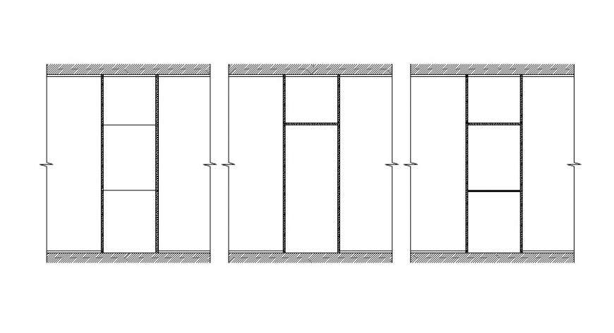 Multiple wood sheet sections cad drawing details dwg file