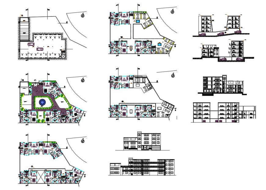 National university of san agustin faculty detailed architecture project dwg file