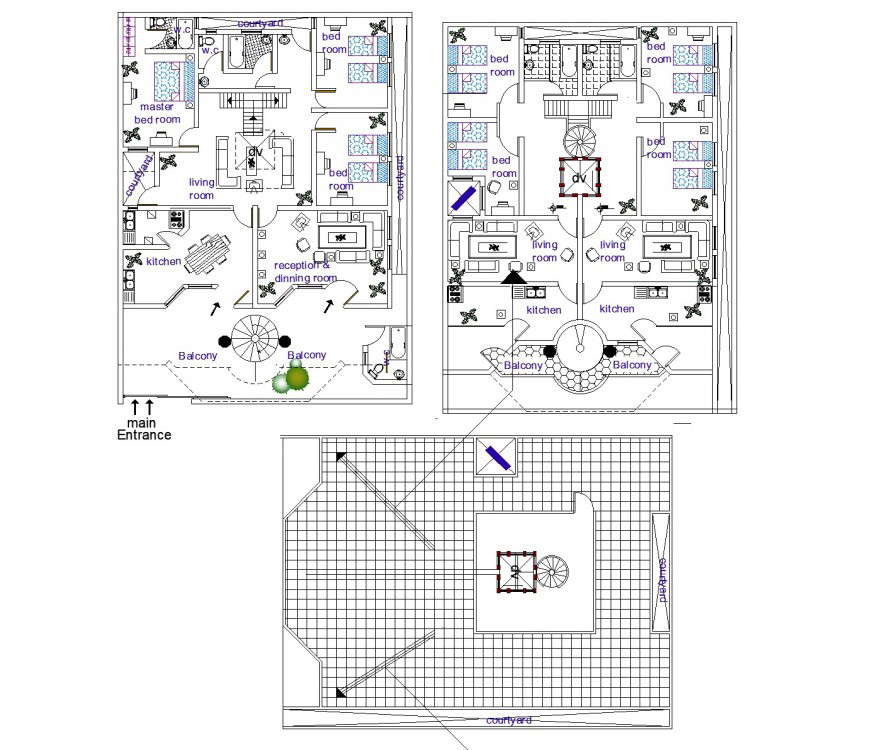 New house plan autocad file