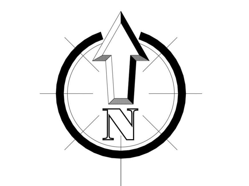 North side arrow layout file