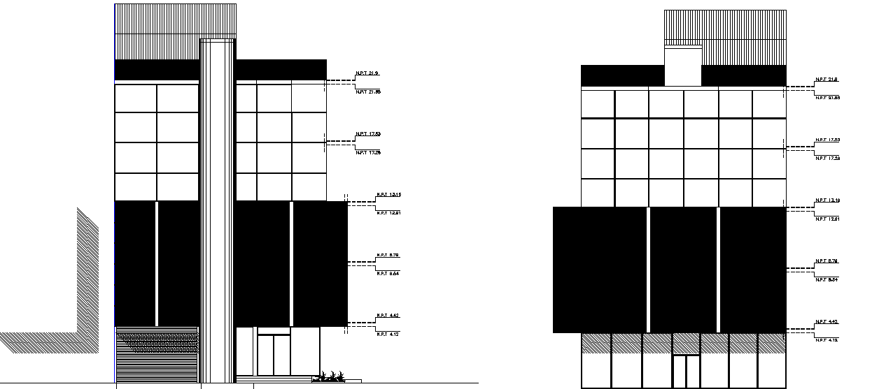 office 2d elevation details dwg file