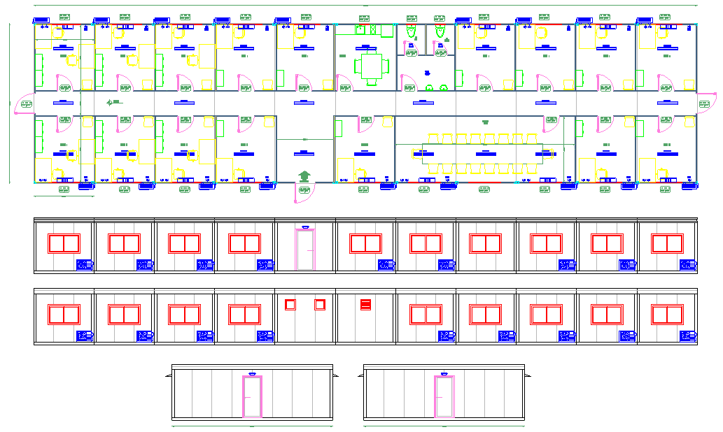 office complex architecture plan design 