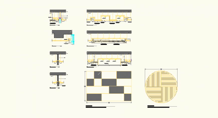 Office building detail plan and section detail layout file