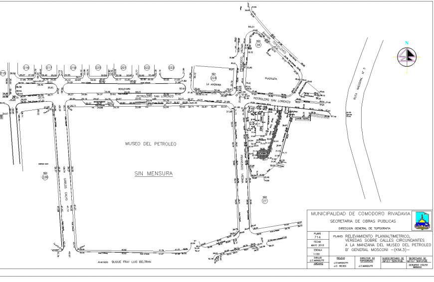 Oil museum contour line plan
