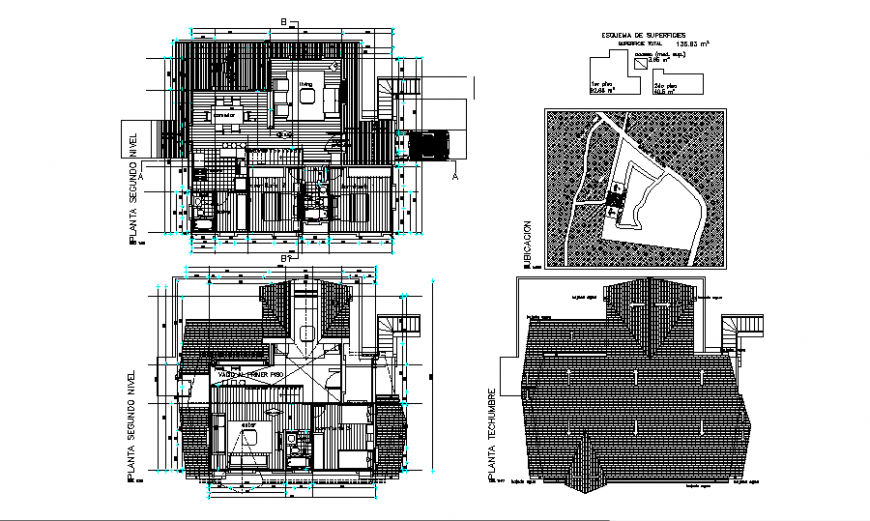 One Family House Plan with Structural Details in DWG file