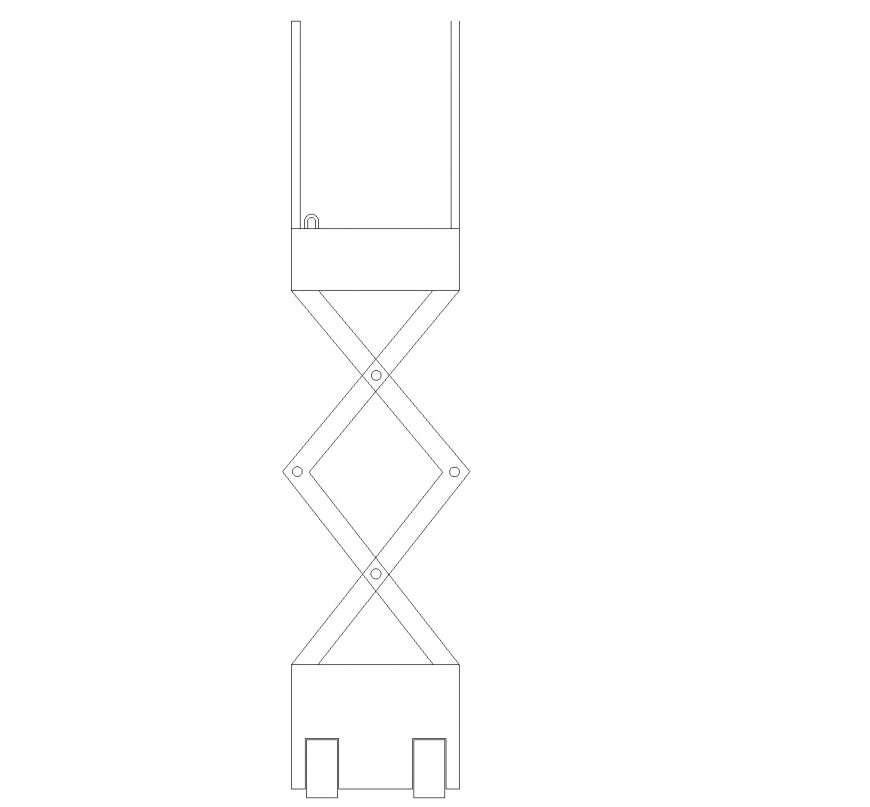One man scissor lift plan autocad file