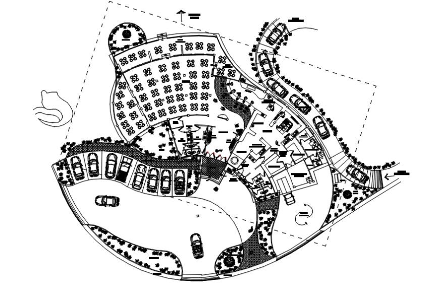 Open restaurant layout plan details