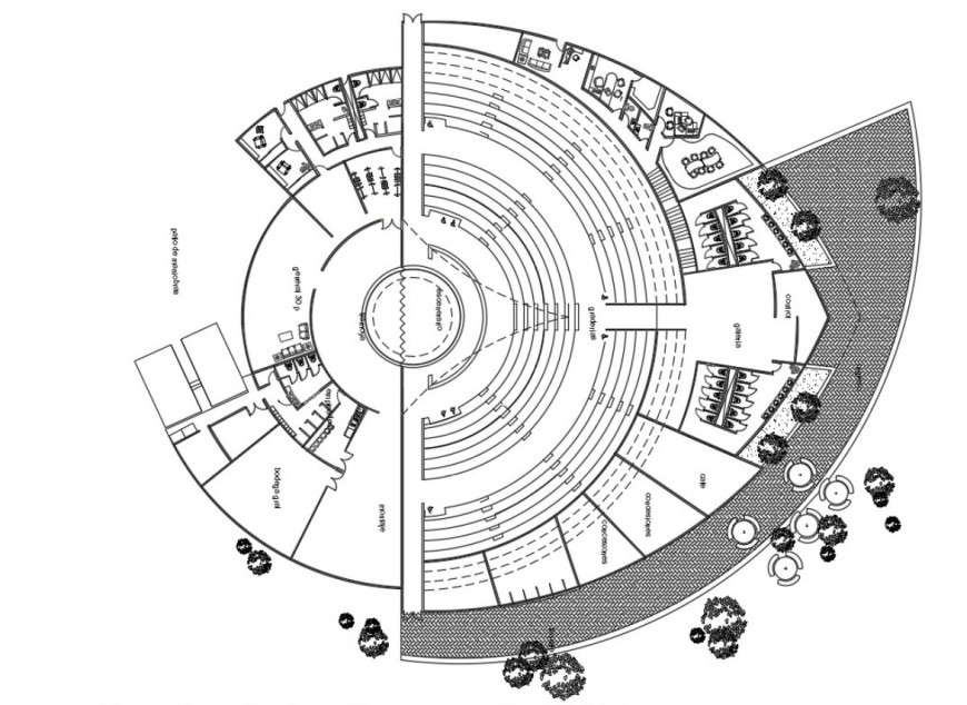 Outdoor theatre cad file