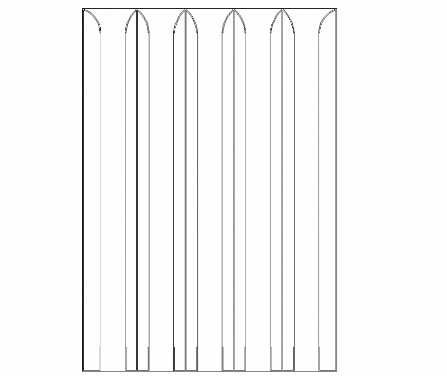 Parallel baffle silencer plan detail dwg file