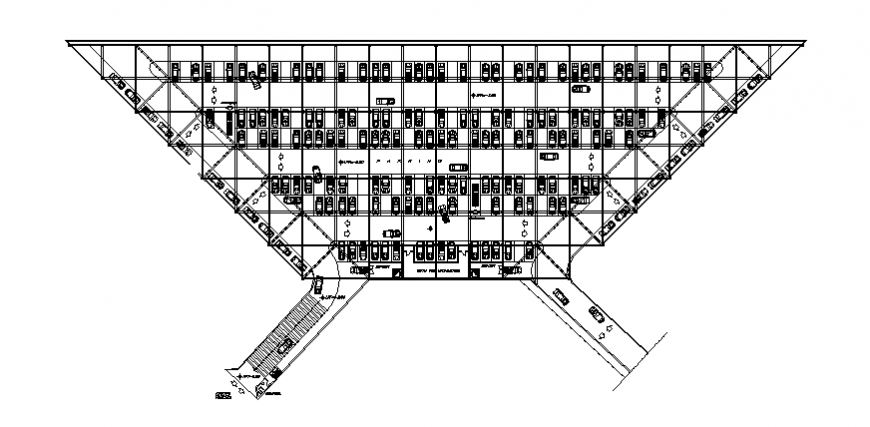Parking commercial building plan layout file