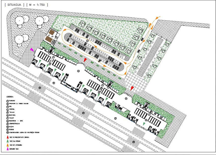 Parking plan detail 2d view CAD block layout file in autocad format