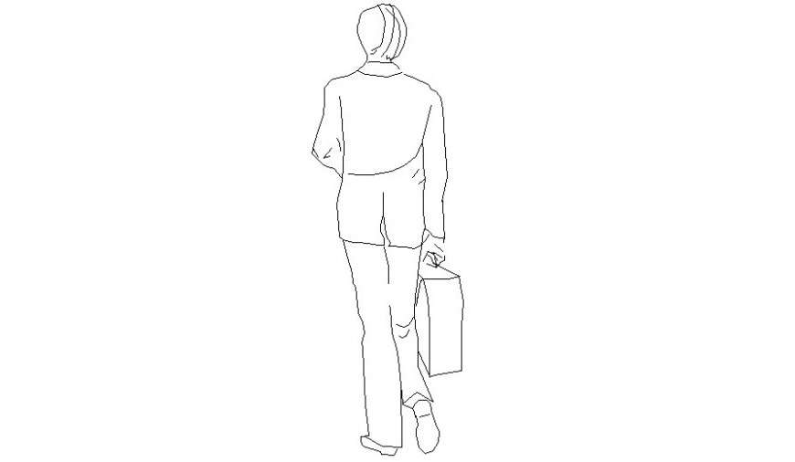 People blocks drawings 2d view autocad file