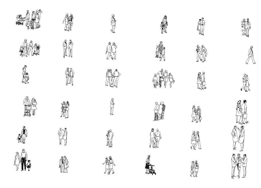 People cad 2 D plan autocad file