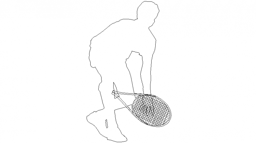 People drawings detail 2d view autocad software file