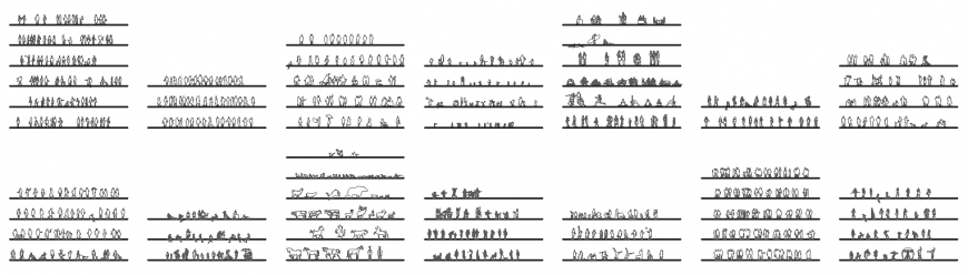 People plan with detail dwg file.