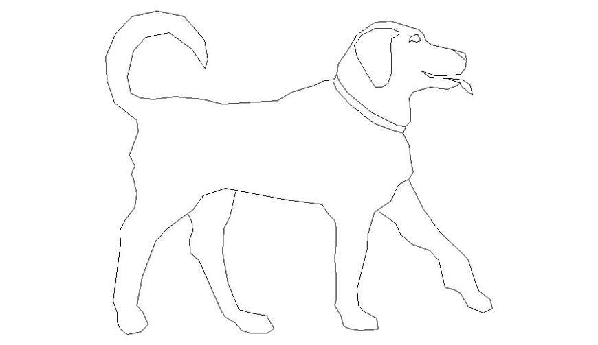 Pet dog 2d view drawings details of animal blocks autocad software file