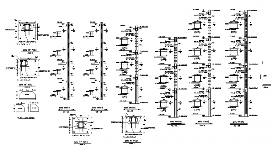 Pile section detail autocad file