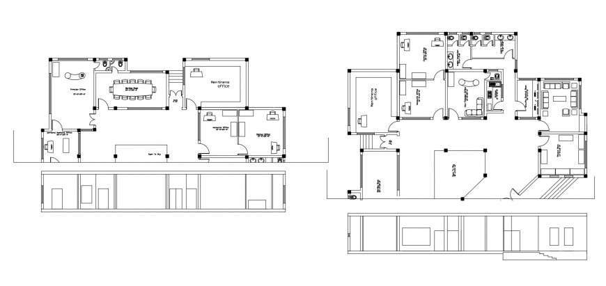 Plan of admin block in auto cad file