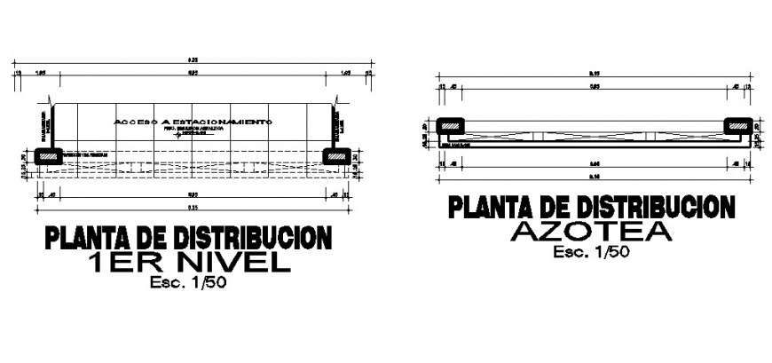 Plan of bridge structural units autocad file