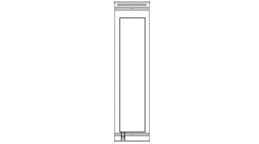 Plan of bus vehicle block in AutoCAD