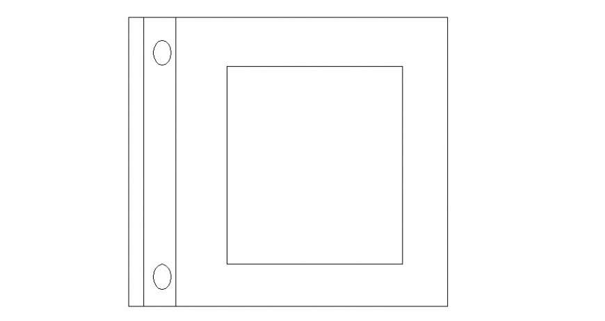 Plan of washing machine block in AutoCAD file