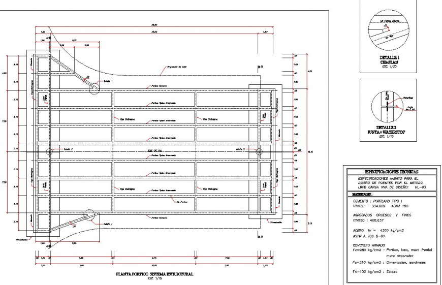 Planning bridge detail dwg file