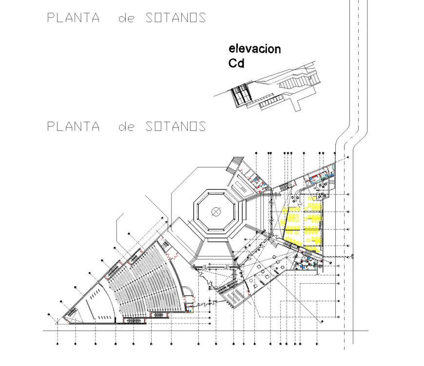 Planning commercial building detail dwg file