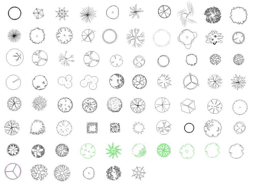 Plant 2 d plan autocad file