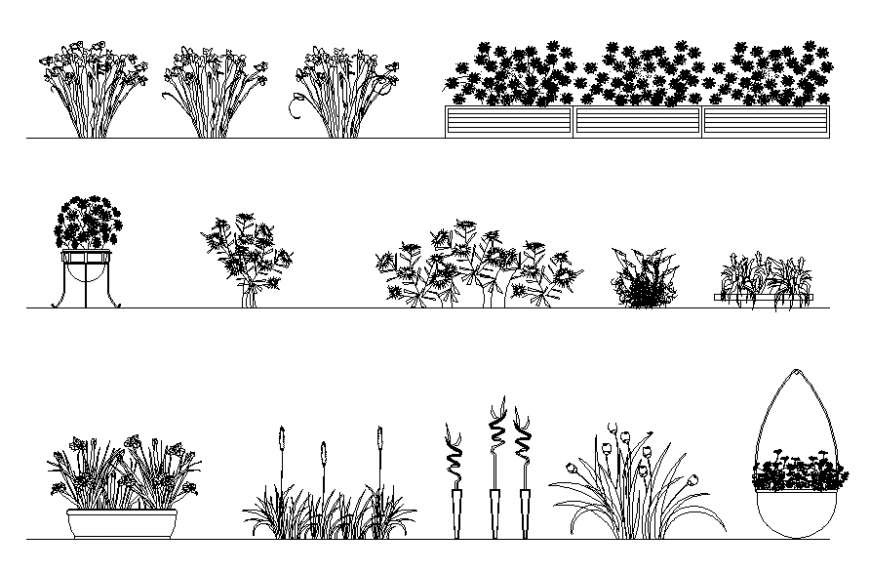 Plant elevation dwg file