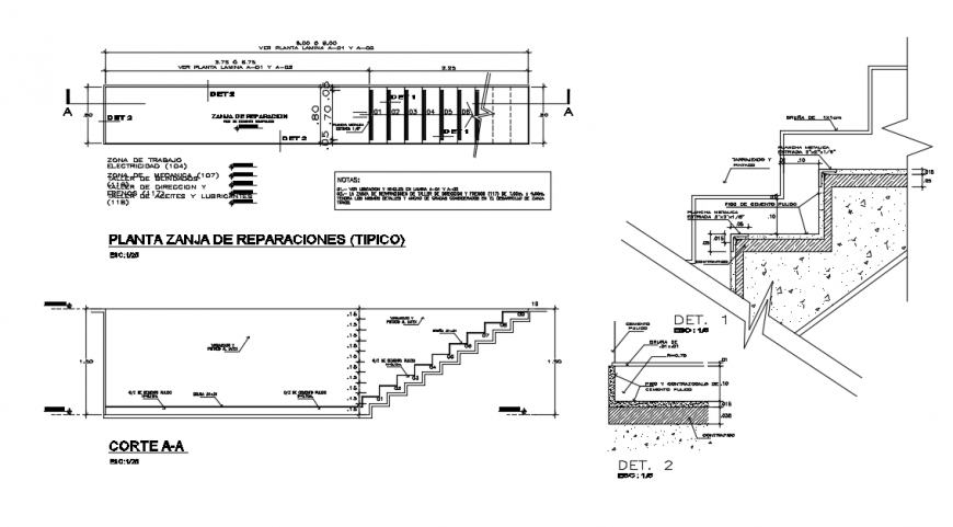 plant repair ditch Detail Section