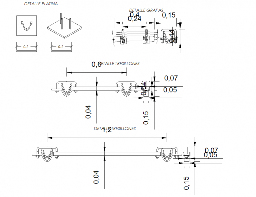 Platinum and staples section autocad file