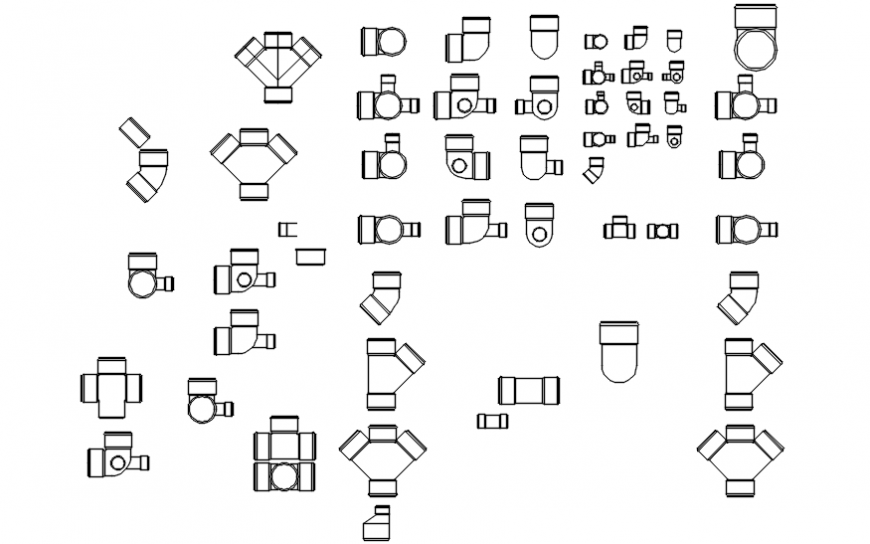 Plumbing fixture joineries dwg cad file