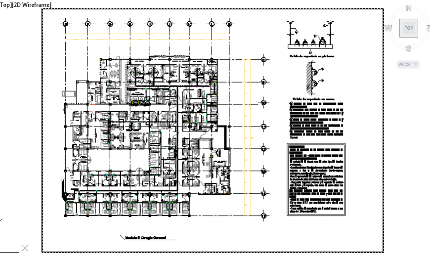 Proposed Layout plan of Surgery department in hospital design drawing