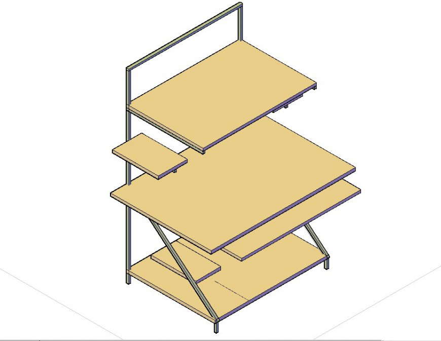 Rack detail 3d model Furniture block layout sketch-up file
