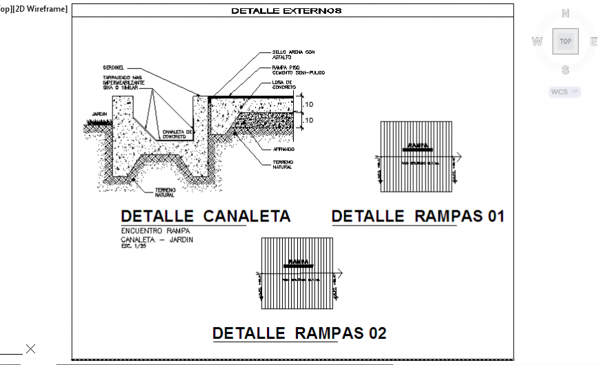 Ramp detail drawing of Hospital design drawing