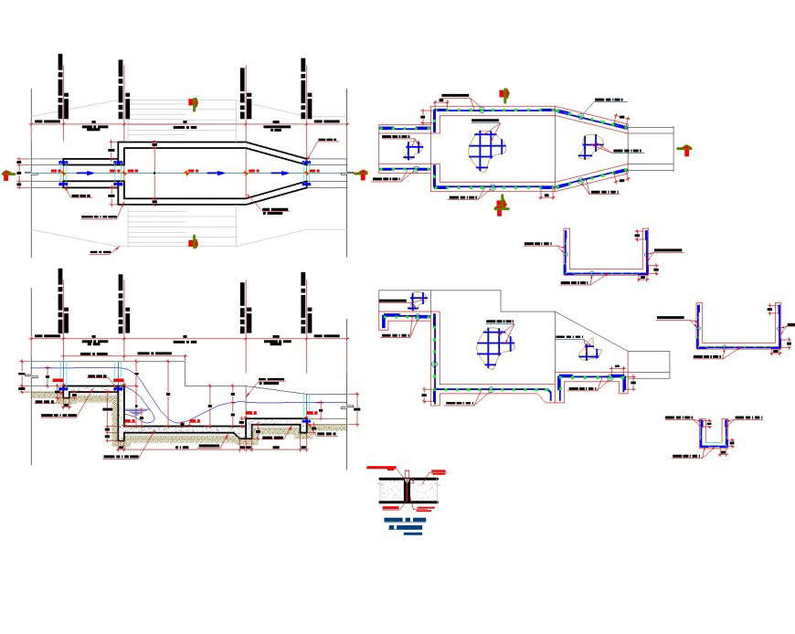 Rapids plan and section autocad file