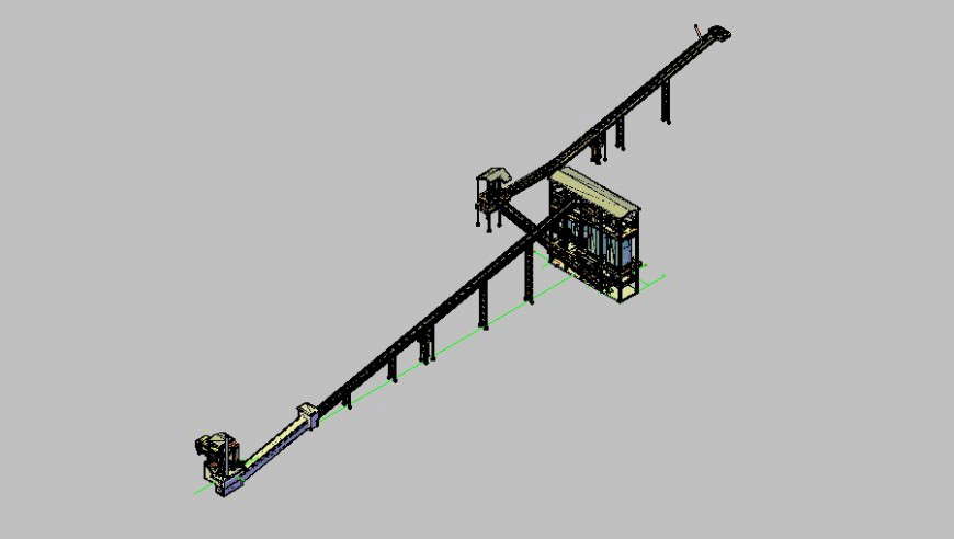 Raw meal hopper detail 3d model autocad file