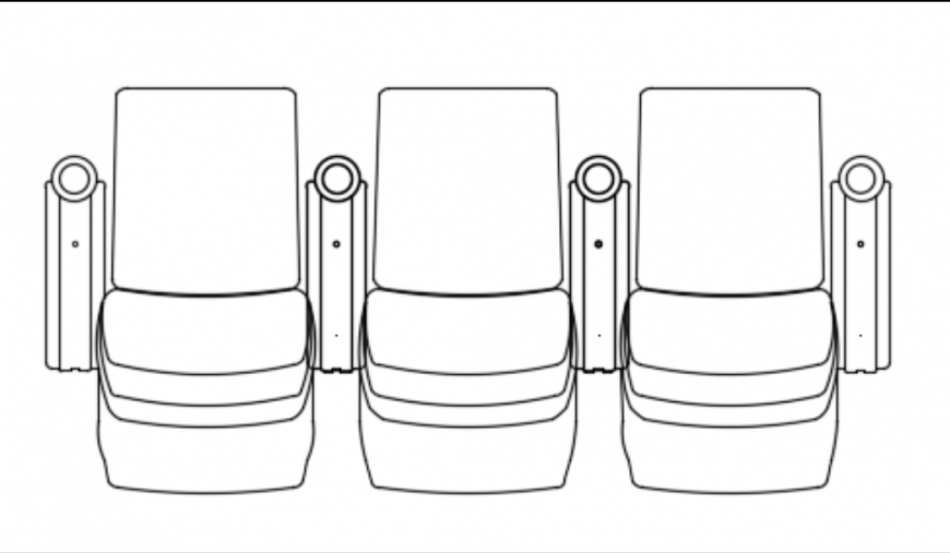 Reclinable theatre cinema seat