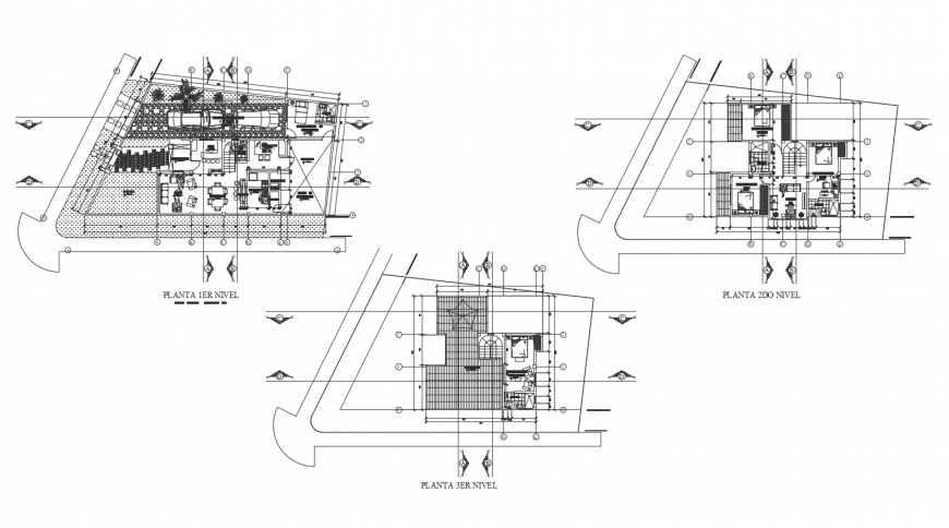 Residential apartment detail 2d view layout plan dwg file
