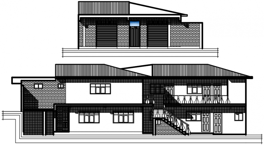 Residential building sections dwg file