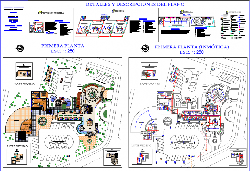 Resort plan with the  detail dwg file.