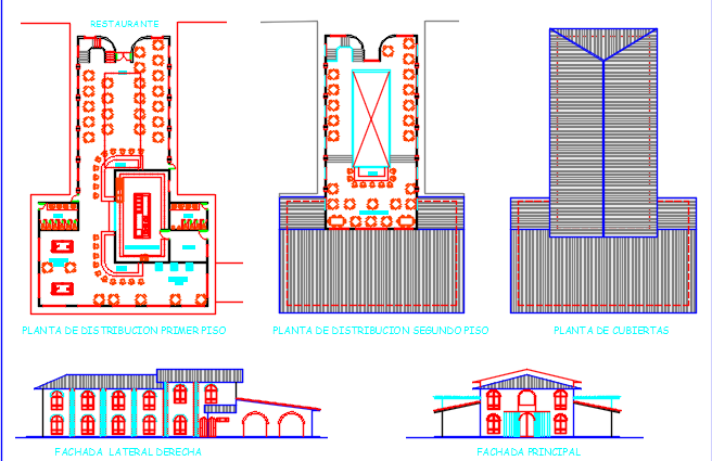restaurant dwg file